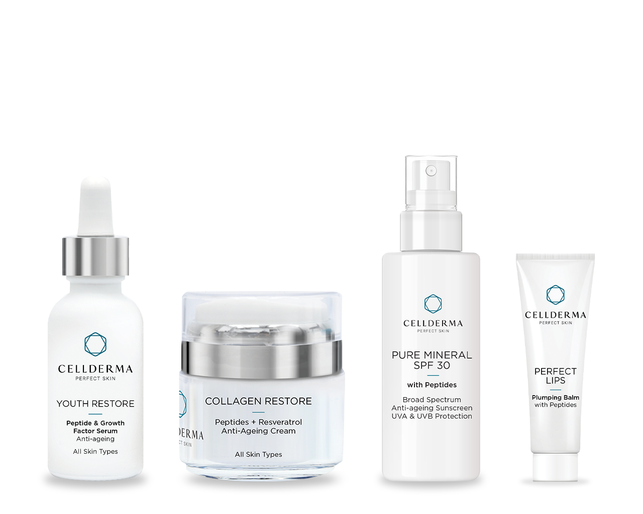 four skincare products