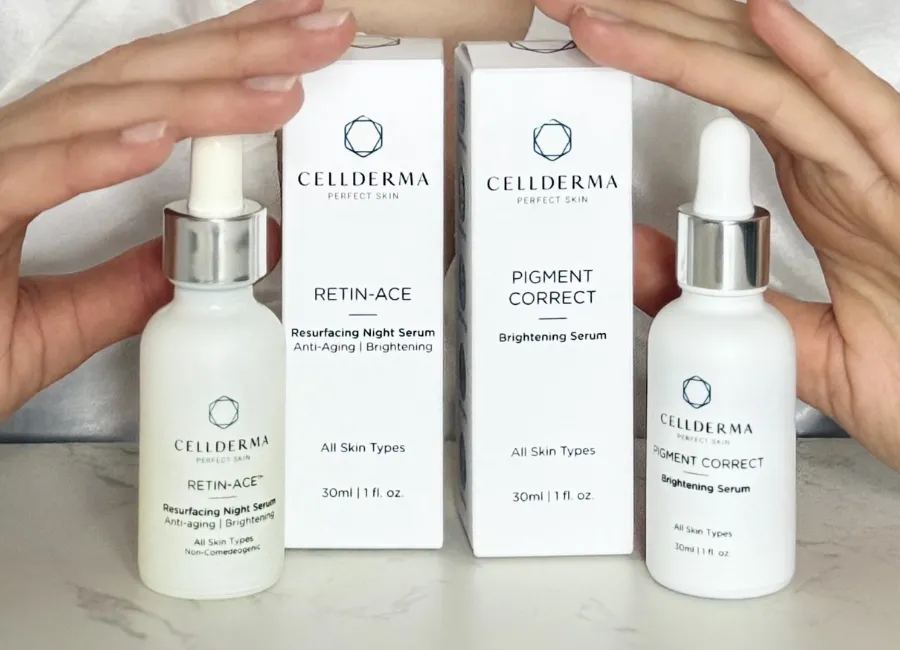 CellDerma skincare products for creator content